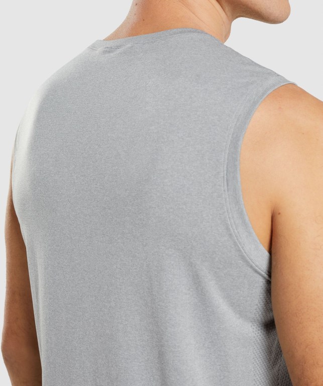 Tank Top Gymshark Arrival Seamless Hombre Grises | IswU7es41Qy