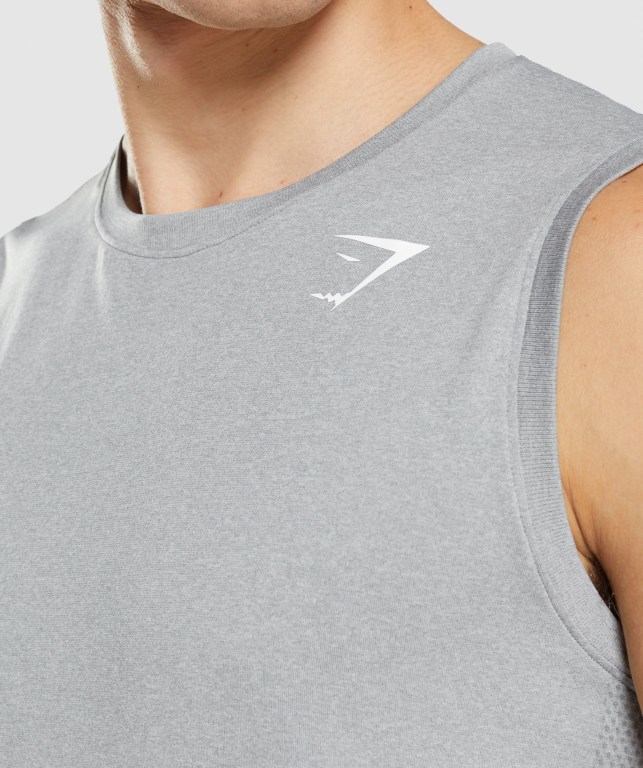 Tank Top Gymshark Arrival Seamless Hombre Grises | IswU7es41Qy