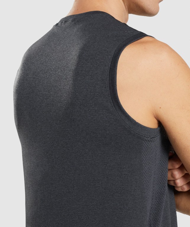 Tank Top Gymshark Arrival Seamless Hombre Negros | wk4h7dcvta7