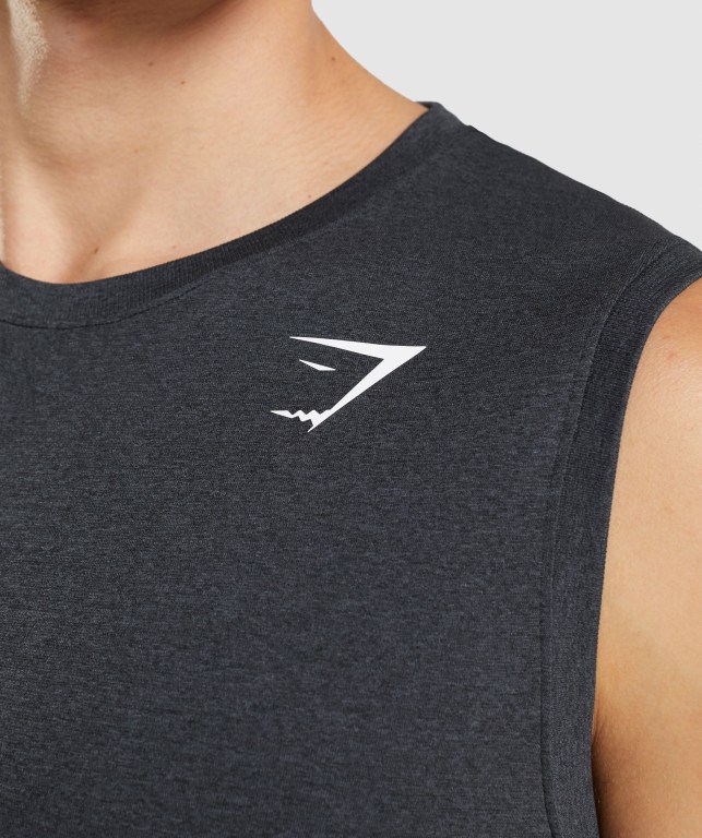 Tank Top Gymshark Arrival Seamless Hombre Negros | wk4h7dcvta7