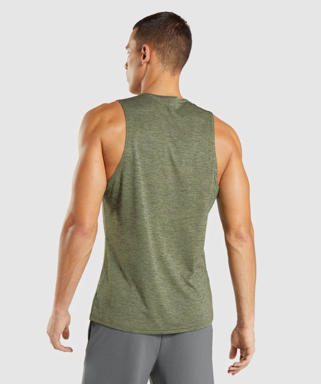 Tank Top Gymshark Arrival Slim Marl Hombre Verde Oliva Verde Oliva | VUwoDlcDNI9