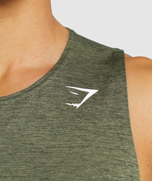 Tank Top Gymshark Arrival Slim Marl Hombre Verde Oliva Verde Oliva | VUwoDlcDNI9