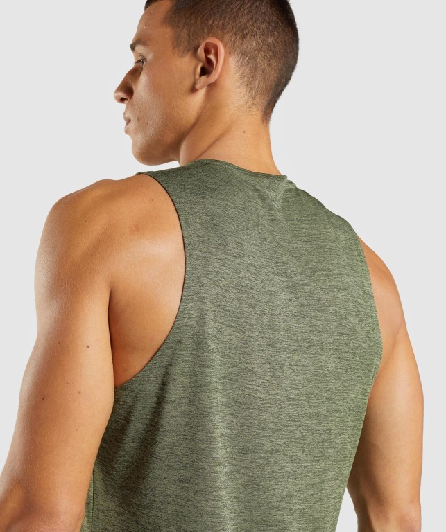 Tank Top Gymshark Arrival Slim Marl Hombre Verde Oliva Verde Oliva | VUwoDlcDNI9