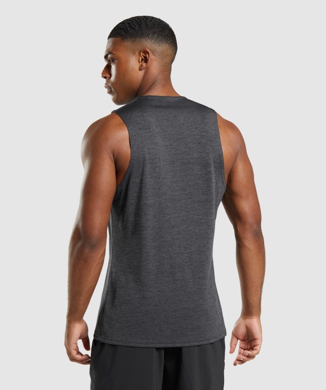 Tank Top Gymshark Arrival Slim Marl Hombre Negros Negros Grises | u7j2fF3Wo5x