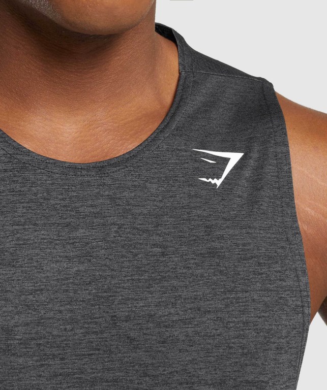 Tank Top Gymshark Arrival Slim Marl Hombre Negros Negros Grises | u7j2fF3Wo5x