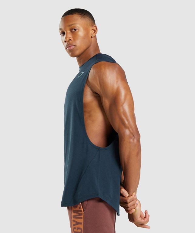 Tank Top Gymshark Bold Drop Arm Hombre Azul Marino | GPo3k4qvQcC