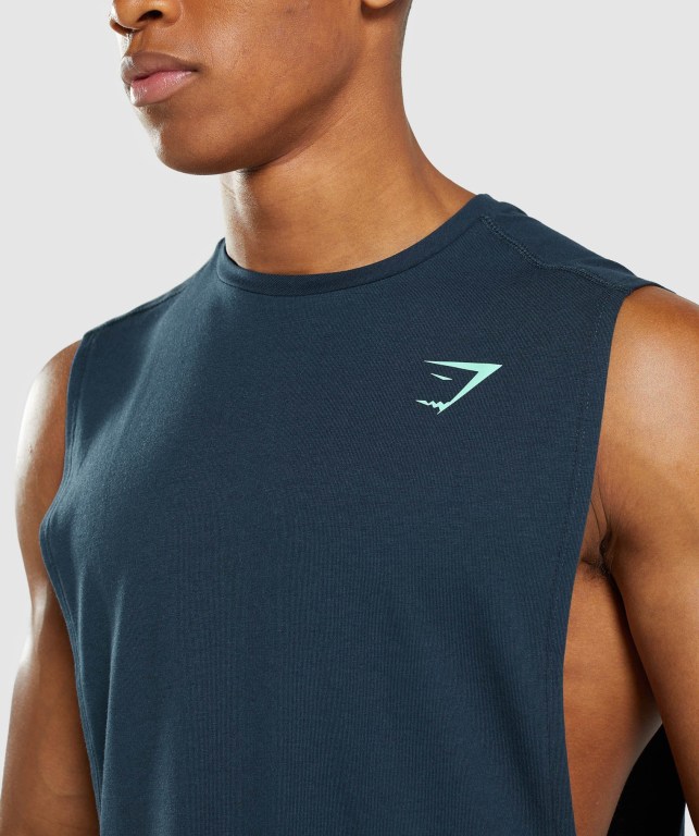 Tank Top Gymshark Bold Drop Arm Hombre Azul Marino | GPo3k4qvQcC