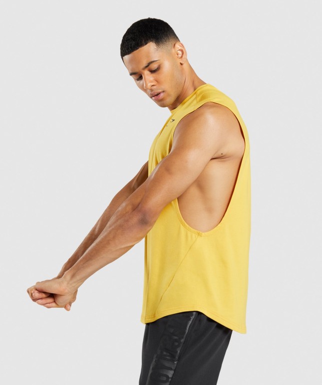 Tank Top Gymshark Bold Drop Arm Hombre Amarillos | Jl75XFVankE