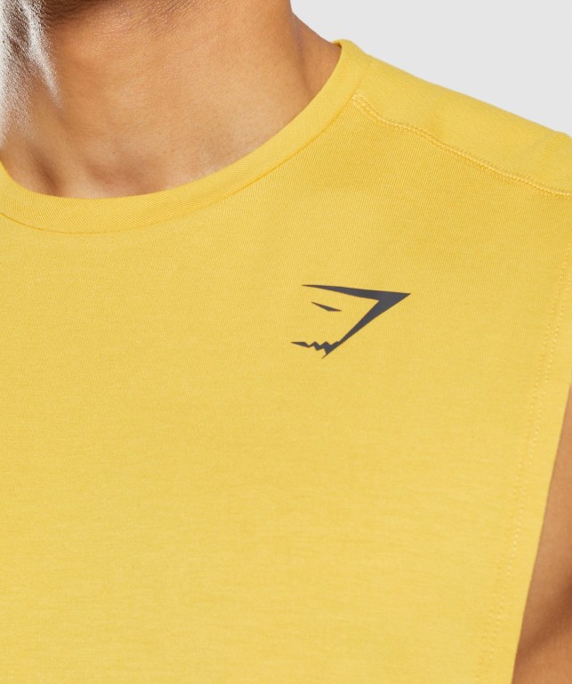 Tank Top Gymshark Bold Drop Arm Hombre Amarillos | Jl75XFVankE