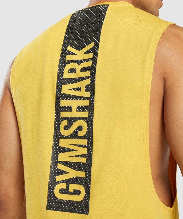 Tank Top Gymshark Bold Drop Arm Hombre Amarillos | Jl75XFVankE