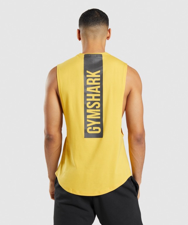 Tank Top Gymshark Bold Drop Arm Hombre Amarillos | Jl75XFVankE