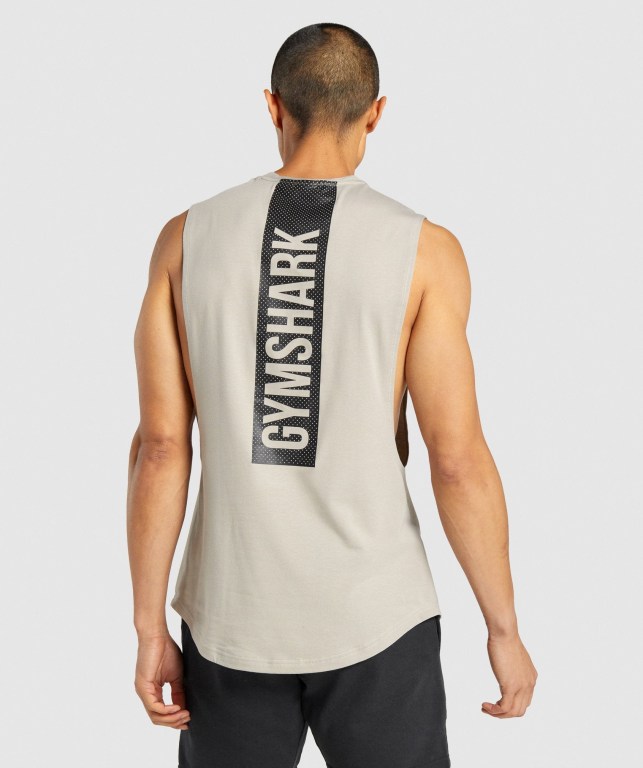 Tank Top Gymshark Bold Drop Arm Hombre Grises | 4GLUmH8ydHc