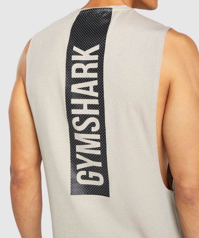 Tank Top Gymshark Bold Drop Arm Hombre Grises | 4GLUmH8ydHc