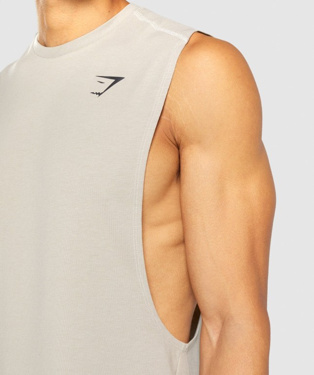 Tank Top Gymshark Bold Drop Arm Hombre Grises | 4GLUmH8ydHc