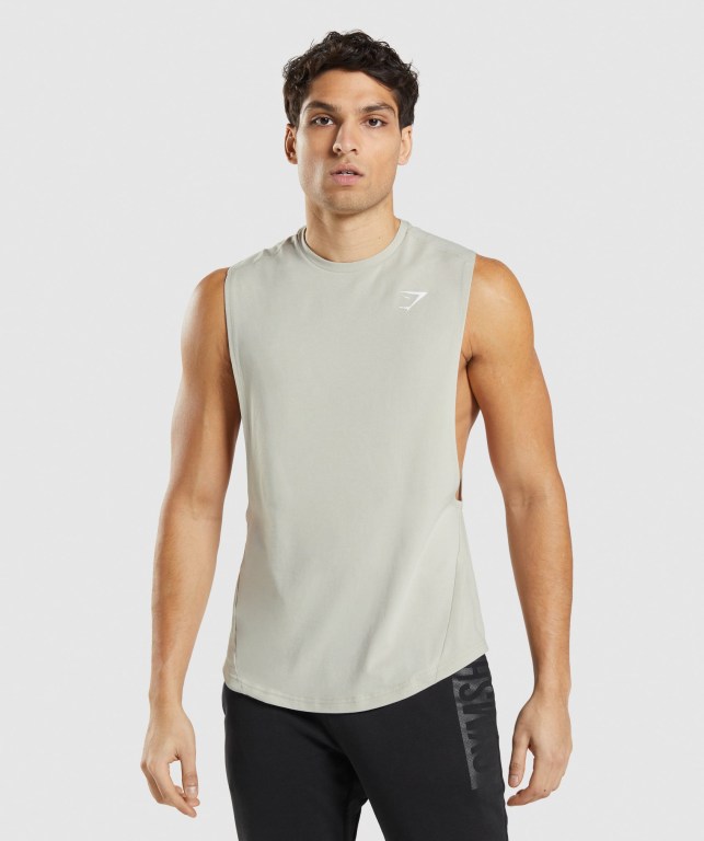 Tank Top Gymshark Bold Drop Arm Hombre Grises | e9bo8wmSHuV