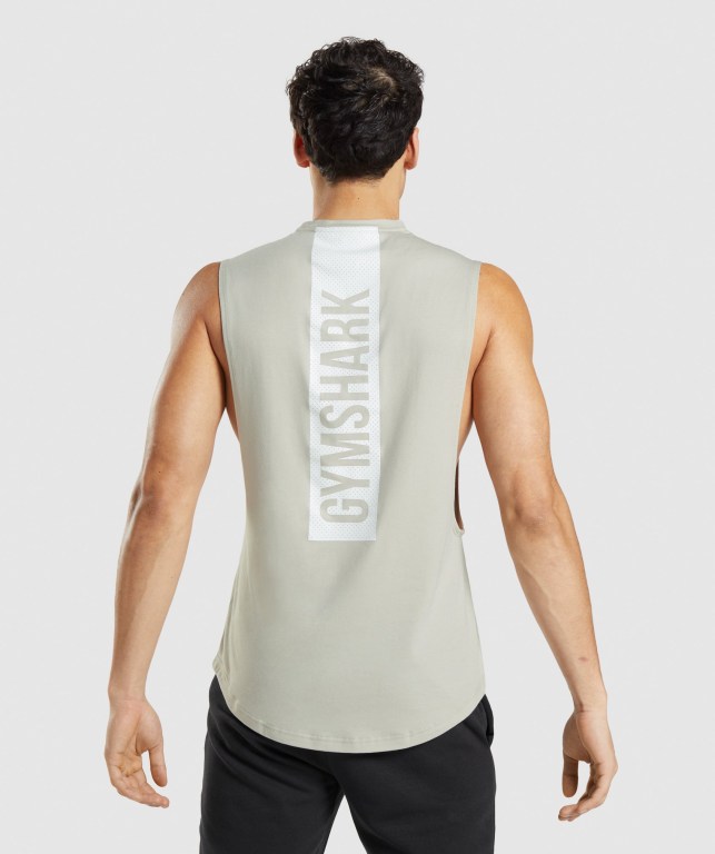 Tank Top Gymshark Bold Drop Arm Hombre Grises | e9bo8wmSHuV