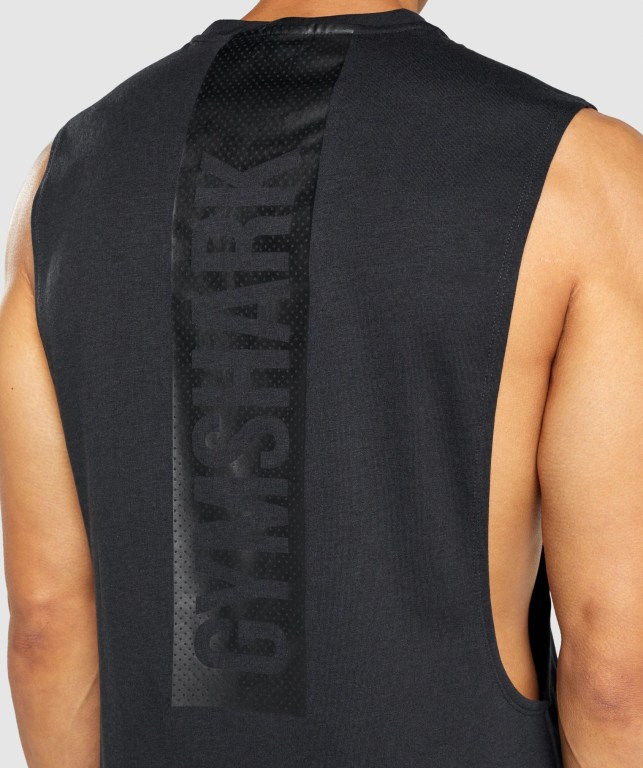 Tank Top Gymshark Bold Drop Arm Hombre Negros | N121ijzT8lg