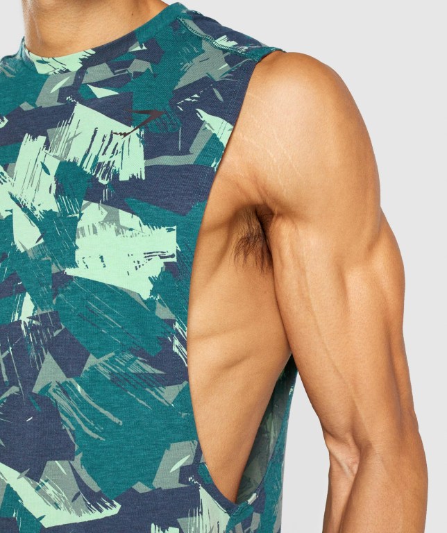 Tank Top Gymshark Bold Drop Arm Hombre Verdes | SQfHZrmWEgt