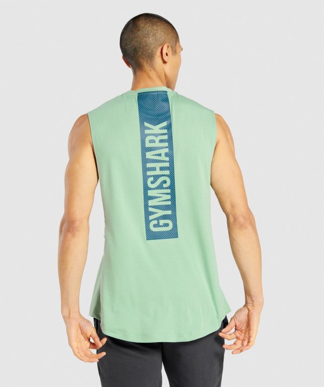 Tank Top Gymshark Bold Drop Arm Hombre Verdes | rxh7IEzL5jA