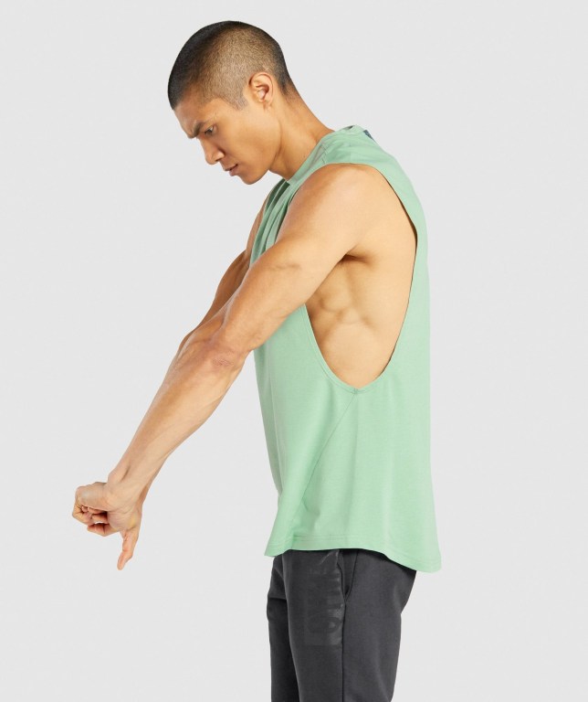 Tank Top Gymshark Bold Drop Arm Hombre Verdes | rxh7IEzL5jA