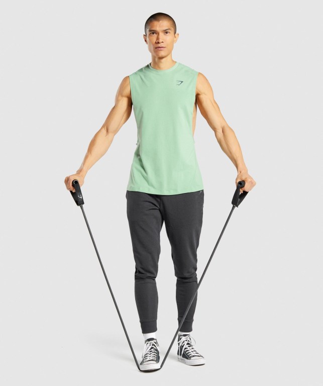 Tank Top Gymshark Bold Drop Arm Hombre Verdes | rxh7IEzL5jA