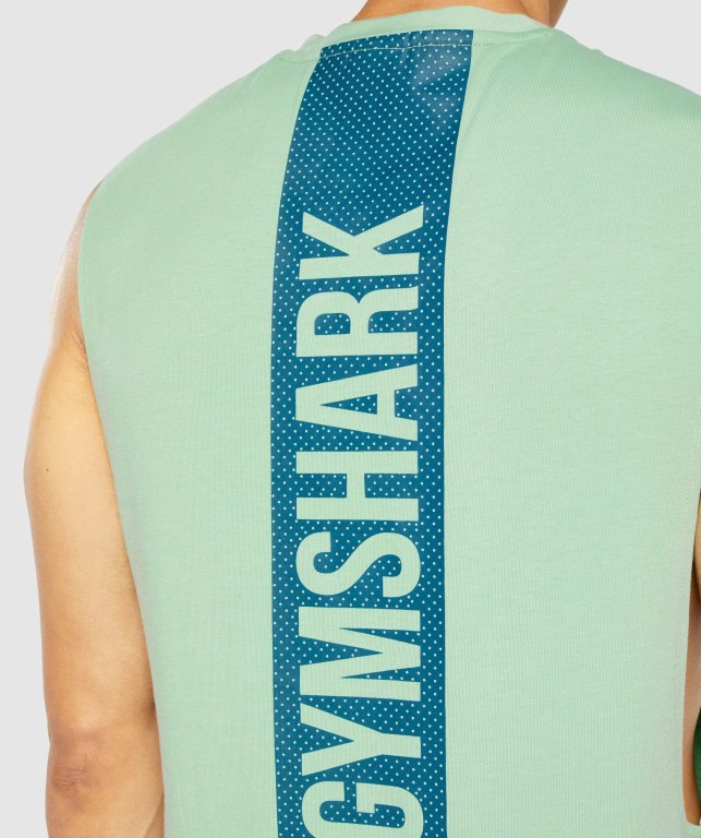 Tank Top Gymshark Bold Drop Arm Hombre Verdes | rxh7IEzL5jA