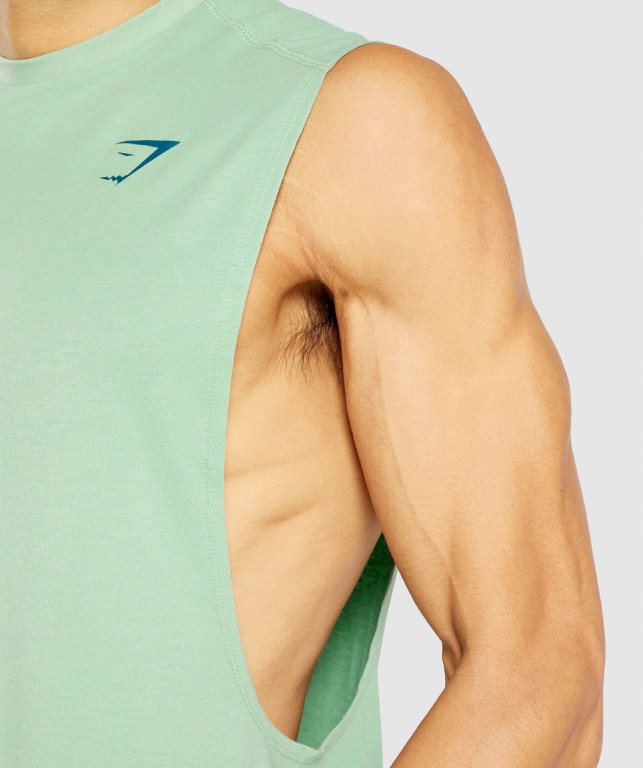 Tank Top Gymshark Bold Drop Arm Hombre Verdes | rxh7IEzL5jA