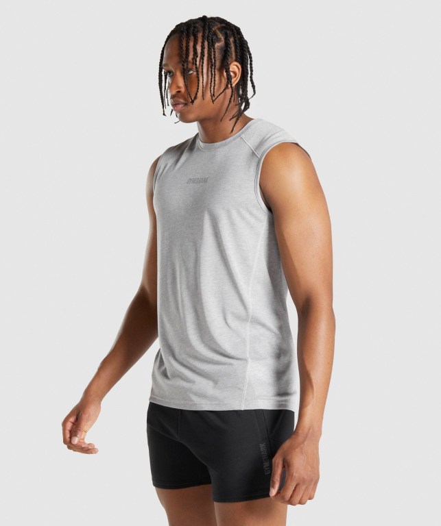 Tank Top Gymshark Chalk Hombre Grises Claro | OrJVxmnqimb