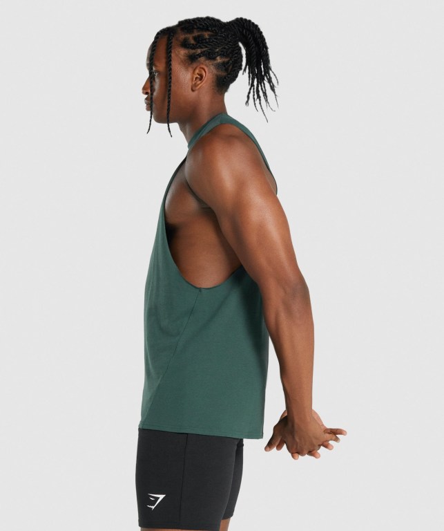 Tank Top Gymshark Critical 2.0 Drop Arm Hombre Verdes Oscuro | 2XmFhVPfsuW