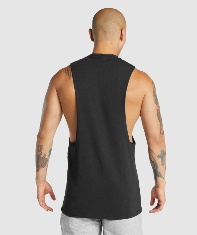 Tank Top Gymshark Critical 2.0 Drop Arm Hombre Negros | xlyYbIFQgck