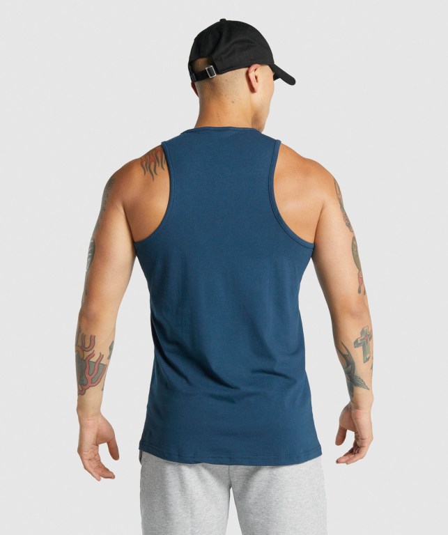 Tank Top Gymshark Critical 2.0 Hombre Azul Marino | xsHLpKDSLVn