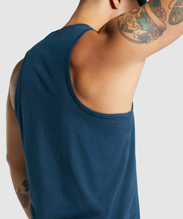 Tank Top Gymshark Critical 2.0 Hombre Azul Marino | xsHLpKDSLVn