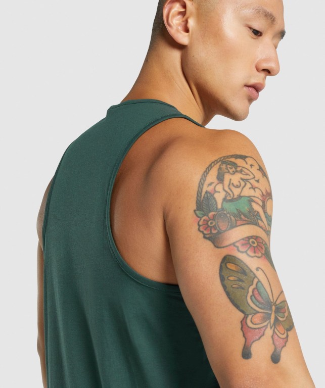 Tank Top Gymshark Critical 2.0 Hombre Verdes Oscuro | KNVFQuaQcxa