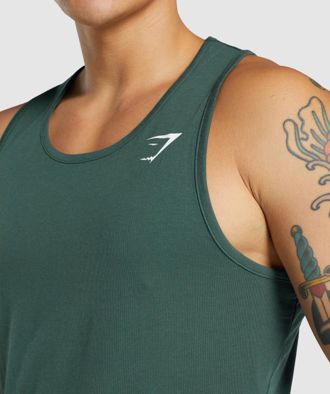 Tank Top Gymshark Critical 2.0 Hombre Verdes Oscuro | KNVFQuaQcxa