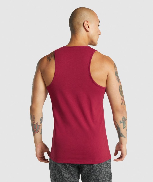 Tank Top Gymshark Critical 2.0 Hombre Vino | Z39A7owjSHi