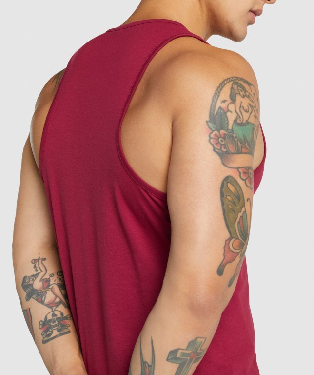 Tank Top Gymshark Critical 2.0 Hombre Vino | Z39A7owjSHi