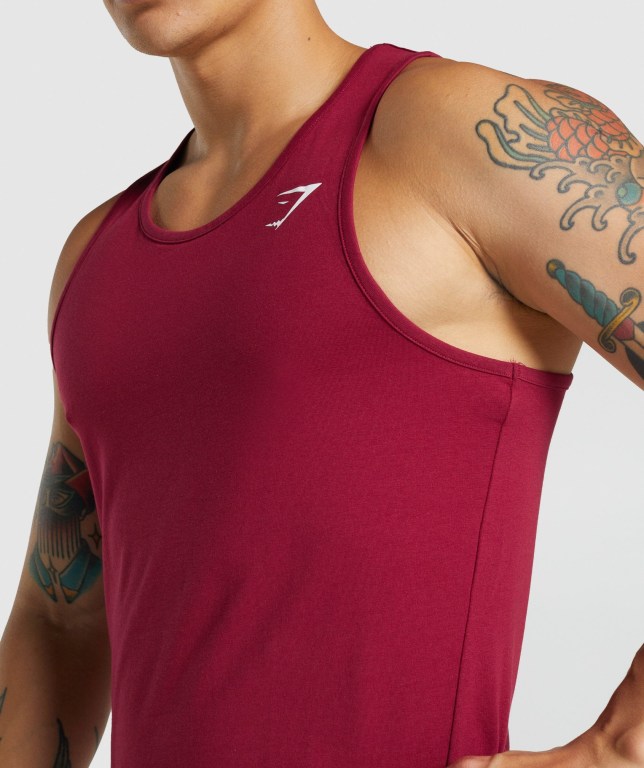 Tank Top Gymshark Critical 2.0 Hombre Vino | Z39A7owjSHi