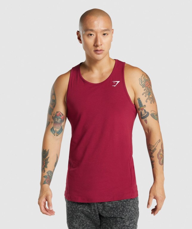 Tank Top Gymshark Critical 2.0 Hombre Vino | Z39A7owjSHi