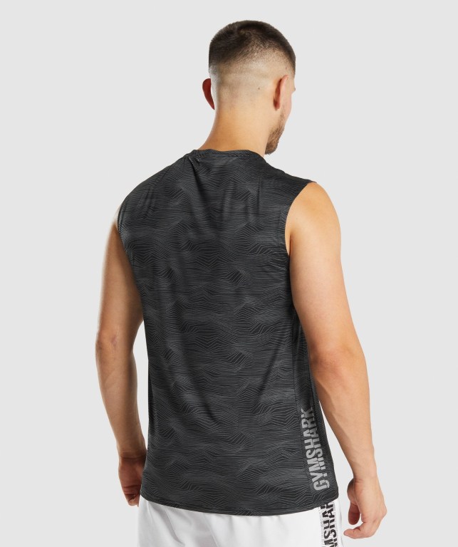 Tank Top Gymshark Deporte Hombre Negros | Sov7UBWleUO