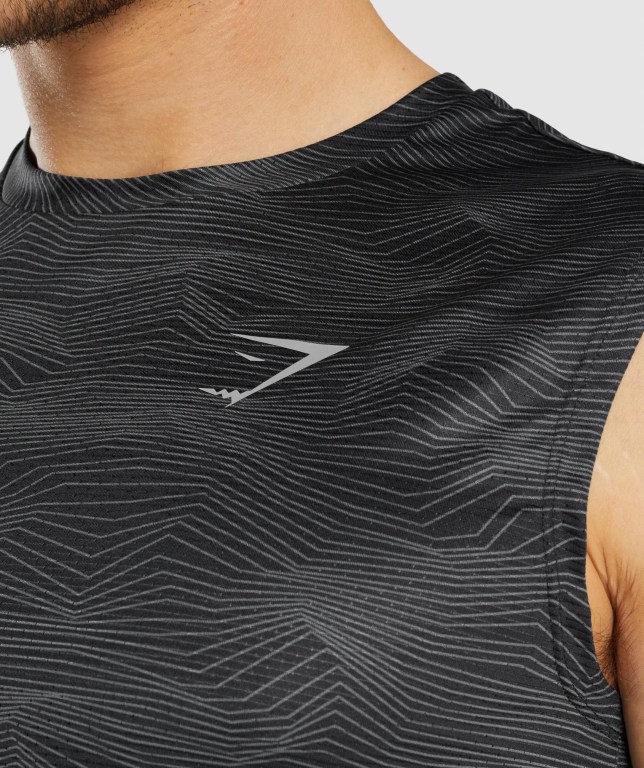 Tank Top Gymshark Deporte Hombre Negros | Sov7UBWleUO