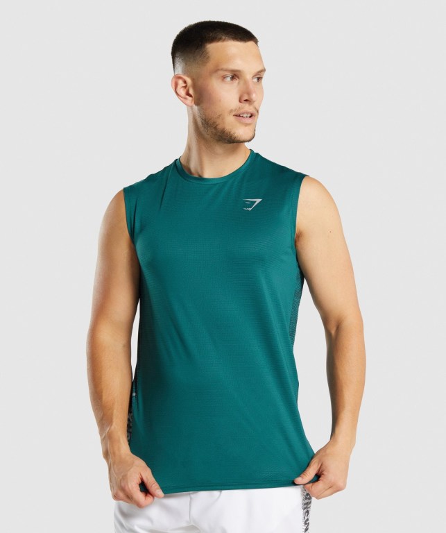 Tank Top Gymshark Deporte Hombre Turquesa | qgbcZW8w5AI