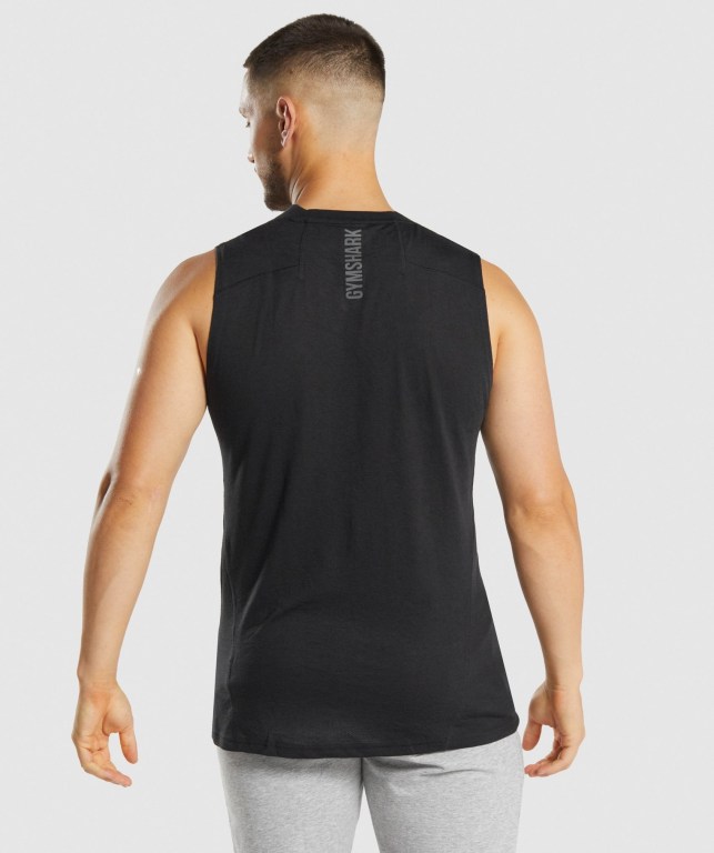 Tank Top Gymshark Hyper Power Hombre Negros | HZKCat1RPZ3