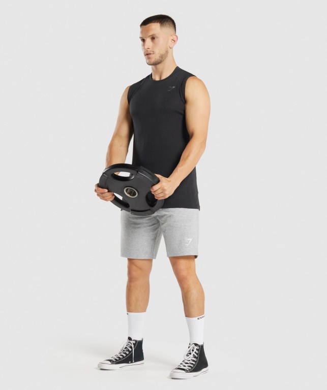 Tank Top Gymshark Hyper Power Hombre Negros | HZKCat1RPZ3