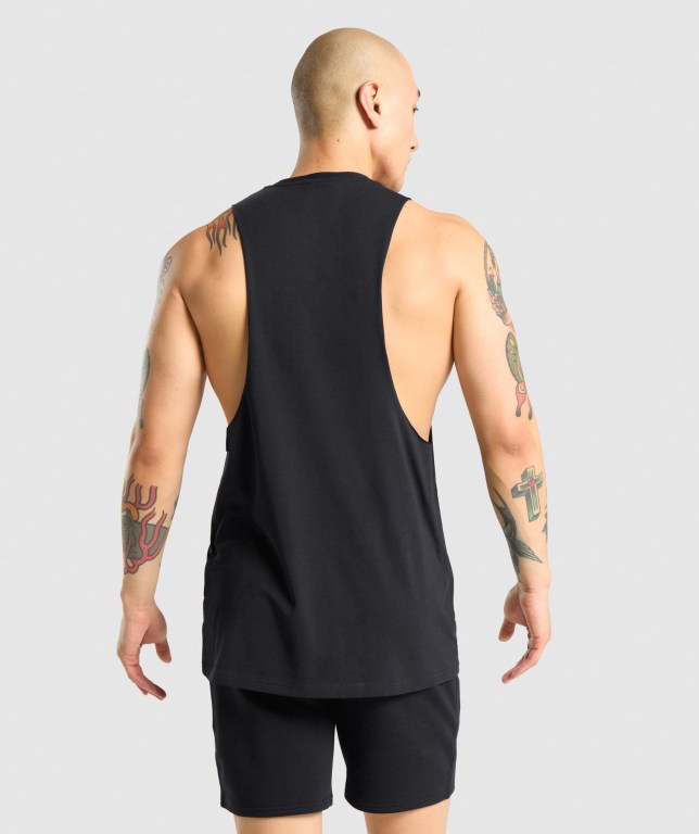 Tank Top Gymshark Legacy Drop Arm Hombre Negros Negros | nmZL94vw5rE