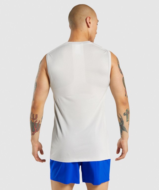 Tank Top Gymshark Regulate Entrenamiento Hombre Grises Claro | VNbAvosUu23